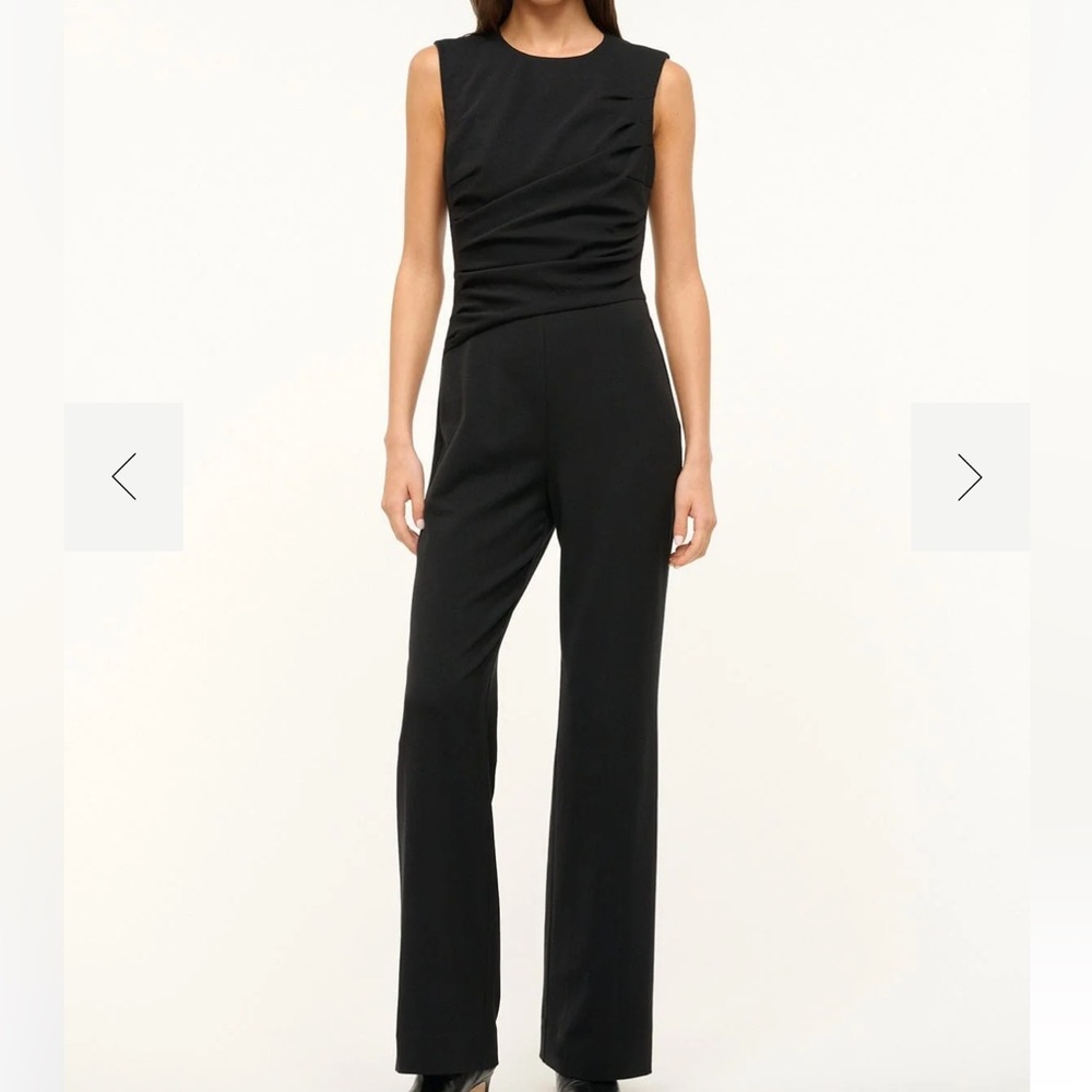 STAUD Jagger - Black Sleeveless Jumpsuit